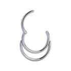 Jewelry 2 Layer Clicker Hinged Septum Segment Ring ASTM F136 Titanium Body Piercing Jewelry Wholesales