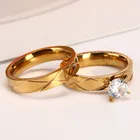 Gold Ring In Engagement Rings High Quality Couple 18k Solid Gold Ring In Hot Sale Diamond Engagement Ring