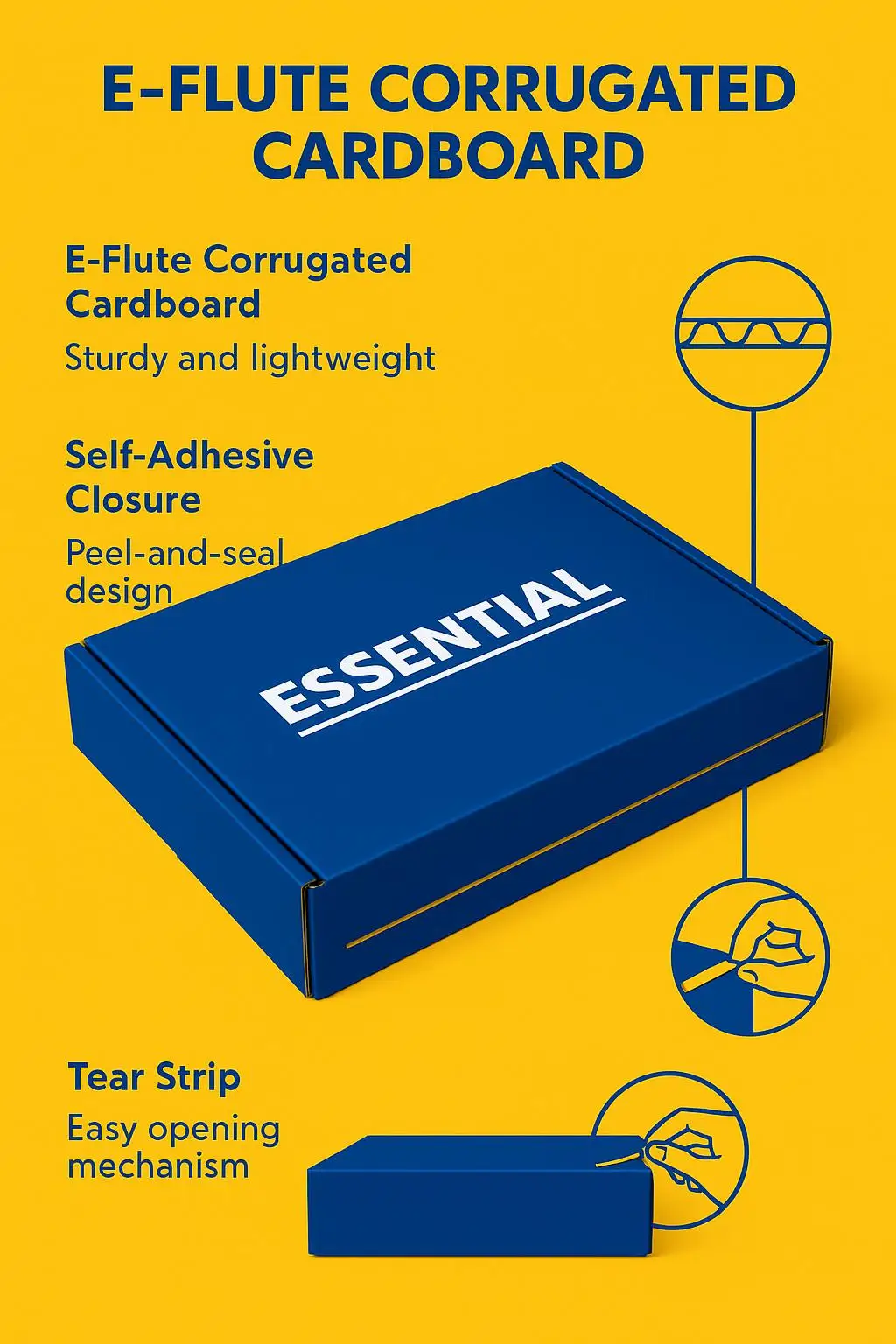 Custom Self-Adhesive Corrugated Kraft Mailer Boxes Tear Strip Postal Mailing Packaging for Convenient Unpacking Made Paper - detail 4