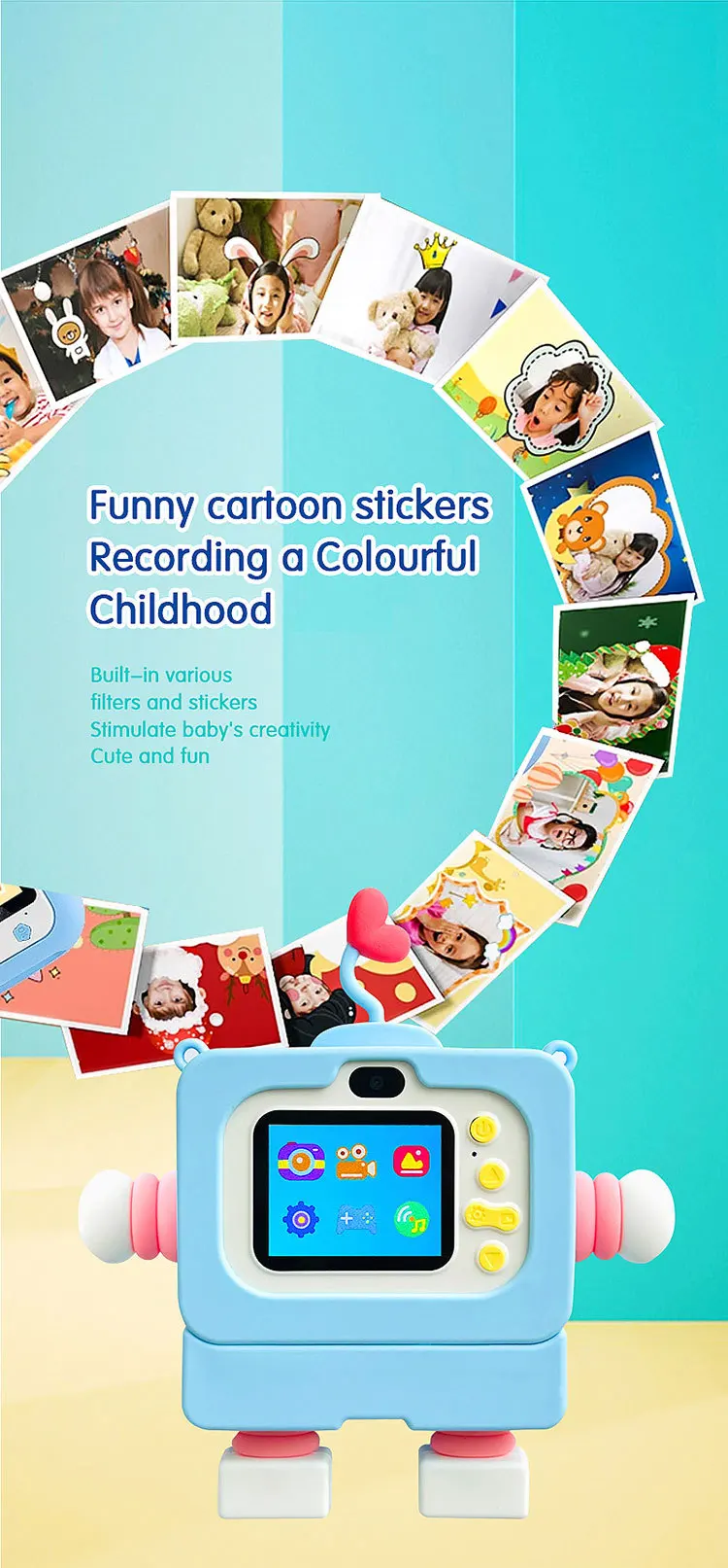 1080P高清屏幕相机玩具儿童宝宝礼物生日户外数码儿童相机