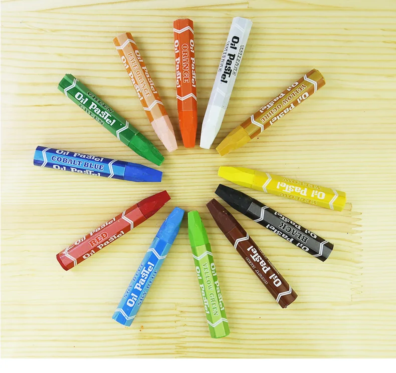 24 Colors 36 Colors Oil Washable Pastel Pencil Crayons Mini Artist Crayons