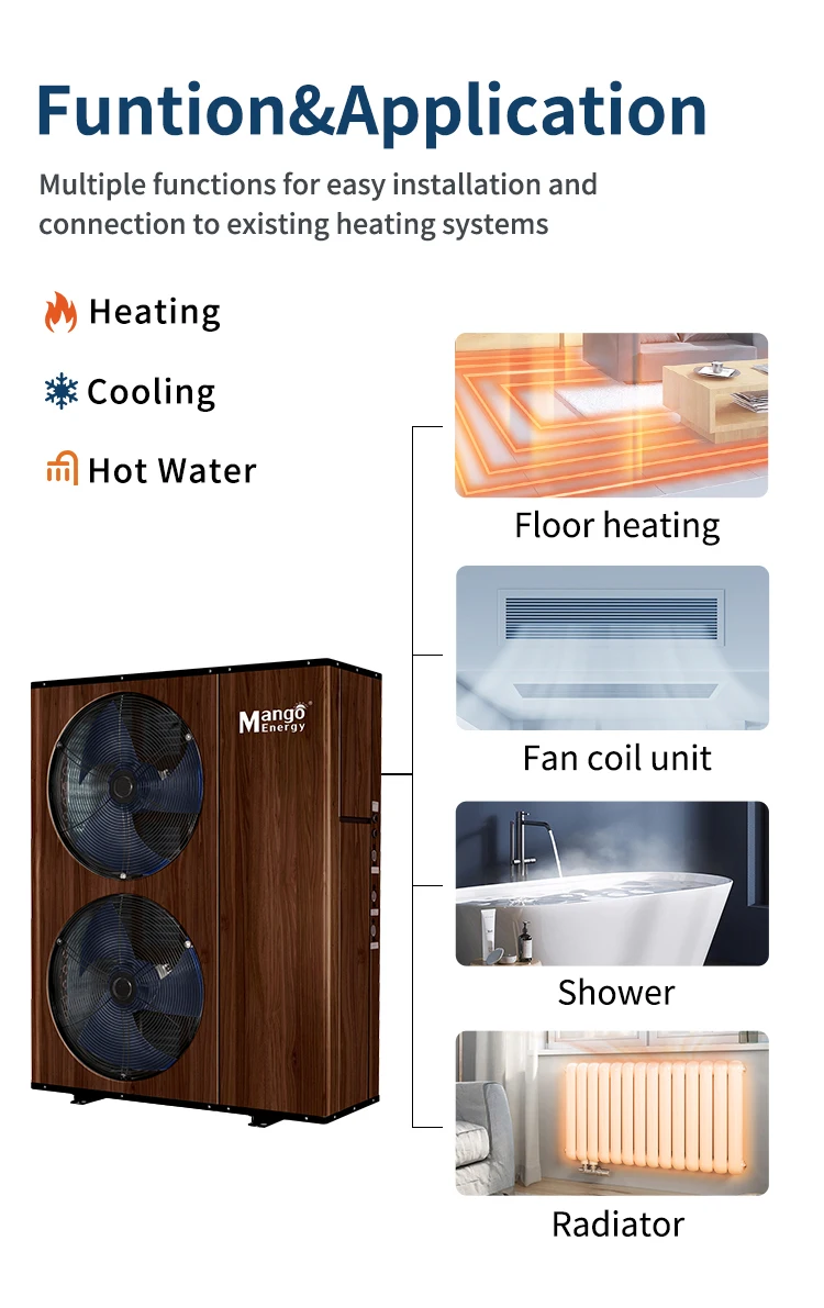 Air Source Heat Pump, 12kw, R32, Inverter, Solar - detail 8