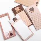 50 Sheets Cute Korean Decorative Weekly Planner Print Bear Sticky Note Memo Pad