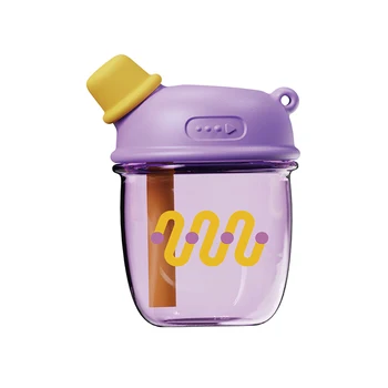 530ml Shaker Bottle with Straw Gym Juice Water Bottles Leak Proof Plastic Tritan Water Drinking Bottle Cups