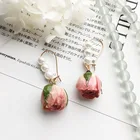 Earring Large Earrings Hot Sale High Quality Women Pearl Earring Large Gold Plated Real Flower Earrings