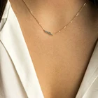 Pendant Gold Wholesale Dainty Bead Pendant 14K Gold Plated 316L Stainless Steel Necklace For Women