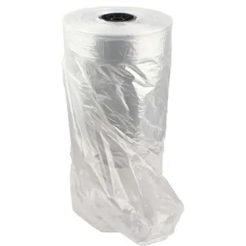 Dry clean perforated poly plastic garment/laundry/clothing bags on a roll