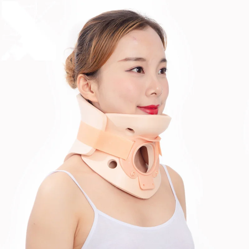 Beige Immobilizer Breathable Cervical Collar Neck Support Orthosis