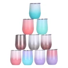 Cocktail 2020 Wholesale Stainless Steel Gradient Color Cup 12Oz Beer Glass Mug Egg Tumbler Cocktail Mugs For Gift