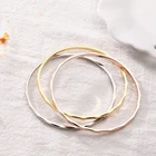 Bangle Bracelet Girls Charm Friendship Jewelry Women Fashion Gold Geometry Shiny Channel Stainless Bangle Bracelet