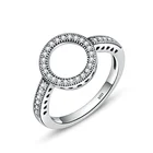 European and American cross-border simple O-shaped diamond ring 925 silver ring female ring