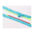 Zipper Vislon Zipper No.8 Contrast Multi-color Teeth Vislon Zipper Customized Neon Color Plastic Zipper Open End