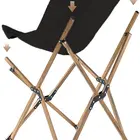 Camping Chair Woqi Outdoor Furniture Camping Wood Grain Aluminum Folding Moon Chair