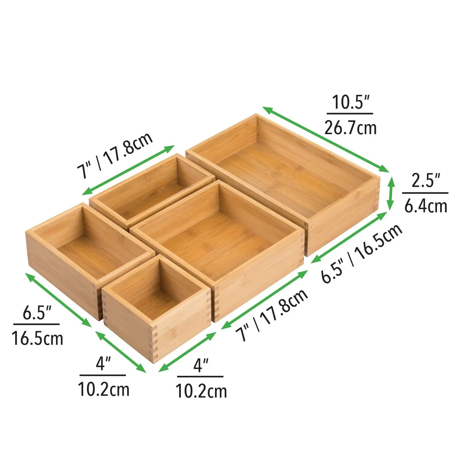 product bamboo drawer organizer set interchangeable dividers for kitchen utensil gadget storage adjustable space saving trays-8