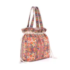 Fashion Handbag Handmade New Popular Fashion Ethnic Style Handmade Women Fashion Print Casual String Bag Handbags