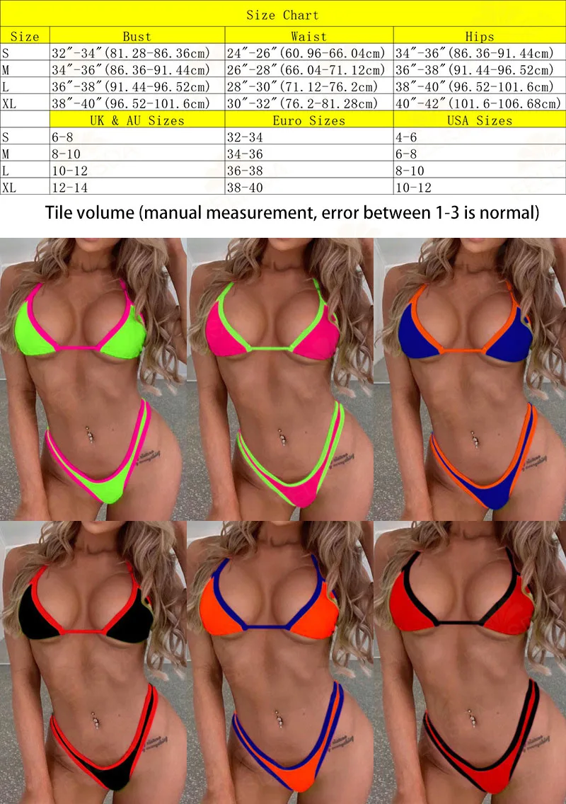 Sexy Bikini 2022 Push Up Women Swimsuits Female Micro Bikini Set Solid