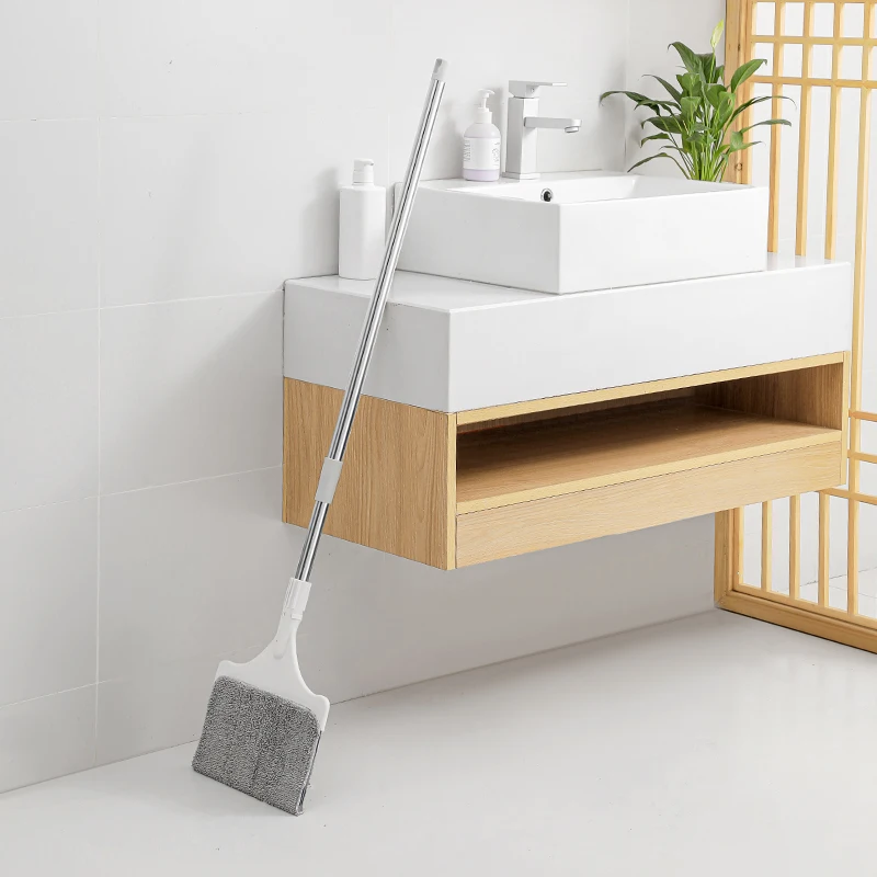 Floor Scrub 2 In 1 Long Handle Bathroom Stretch the lazy man to mop the cloth Floor Mop Tub Tile Cleaning