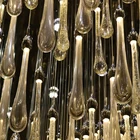 Shaped Glass Chandelier Lighting Glass Creative Lighting Teardrop Shaped Transparent Glass Modern Chandelier