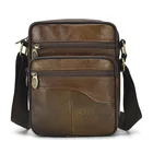 Leather Bag Business PU Leather Crossbody Messenger Bag Men Shoulder Sling Bag