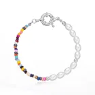 Pearl Necklace Pearl Rice Beads Necklace Jewelry Fashion Bohemian Style Necklace Bracelet For Women Jewelry