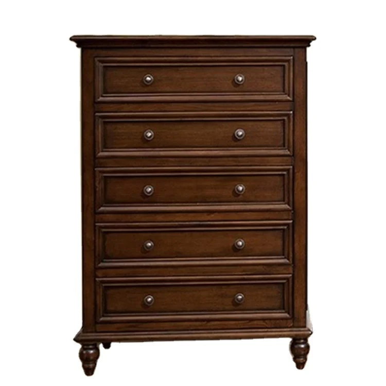 American country solid wood storage storage chest of drawers living room furniture porch bedroom chest of drawers