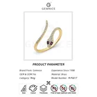 Ring Snake Ringssnake Gmenel Hot Sale Jewelry Ladies Gold Plated Blue Ruby Stone Adjustable Ring Snake