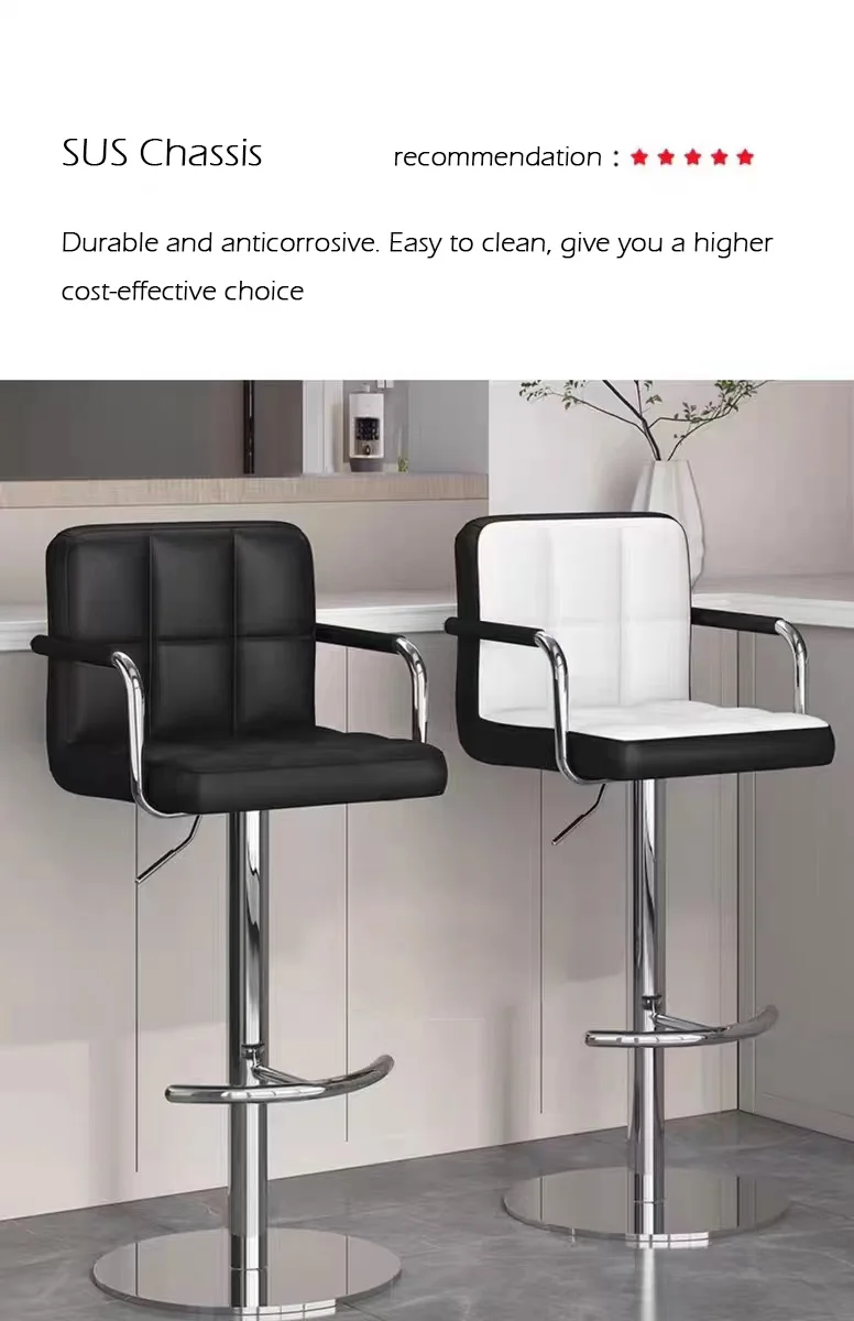 Branded Furniture Leather bar Chairs Counter Height Chair for Kitchen bar Cabinet bar Comptoir manufacture