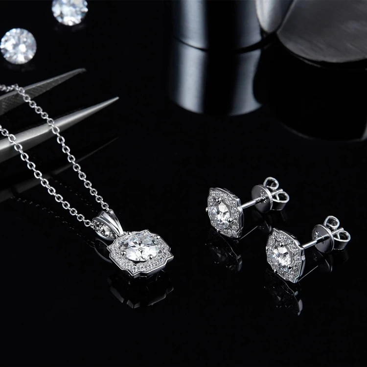 Fashion Moissanite Vvs Diamond Necklace 