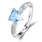 Jewelry Merryshine Hot Selling Jewelry 925 Sterling Silver Open Adjustable Heart Birthstones Rings