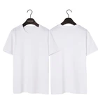 Black Shirt 100% Cotton Round Collar Black Short Sleeve Men's T Shirt Plain T Shirt Printing Logo