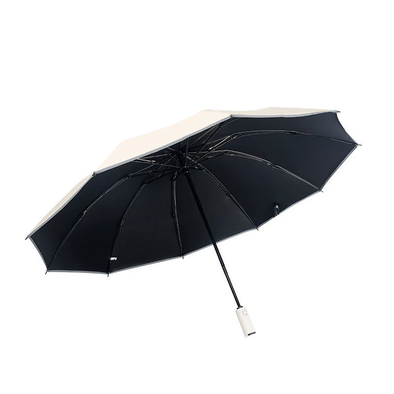 LSP28 New design Uv Proof 10K Large Windproof Umbrella with Reflective Strip Full Automatic Folding Sun Rainy Golf Umbrella