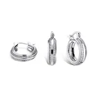 Stud Earrings Excellent Quality 14k Double Row U-shape Ear Stud Dignified Princess Earrings
