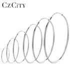 Sterling Hoop Earrings Silver Earring Silverearringshoop Hoop Earrings 925 CZCITY Big Circle 925 Sterling Hoop Earrings Bulk Custom 2020 Earrings Huggie Silver Trendy Big Hoop Earring Women
