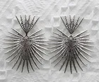 Bohemian Exaggerated Fan Shaped Luxury Statement Earrings Women Trend Drop Newest Design Exaggeration Stud Earrings