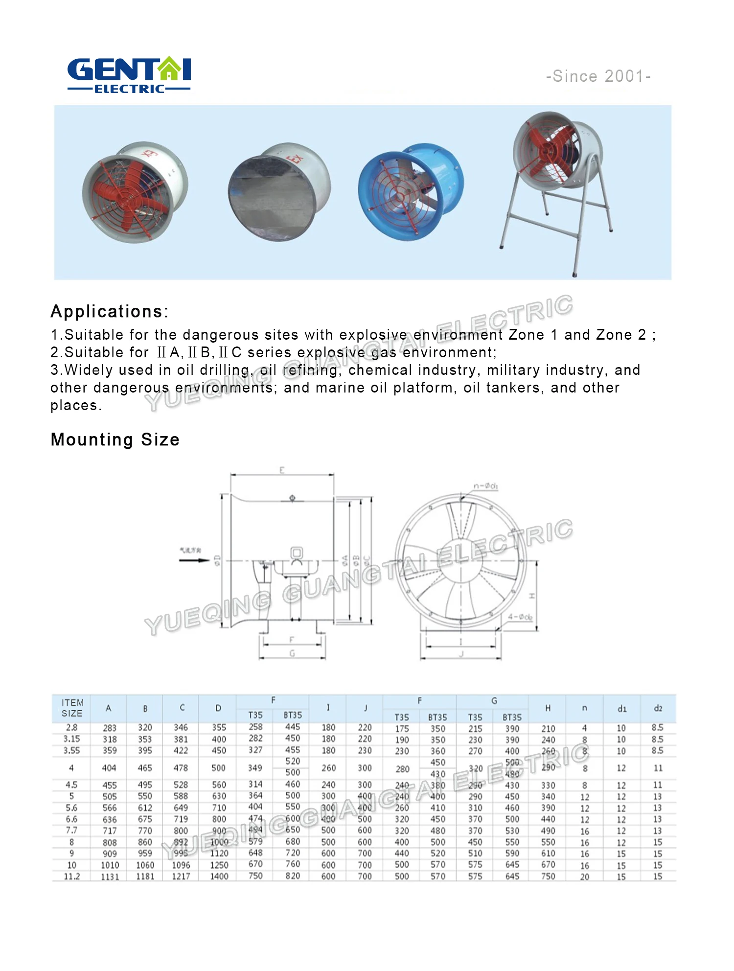 Explosion-proof Wall-mounted Electric Fan, FAG-A - detail 14