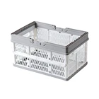 Supermarket Shopping Basket Wholesale Plastic Portable Folding Supermarket Shopping Basket