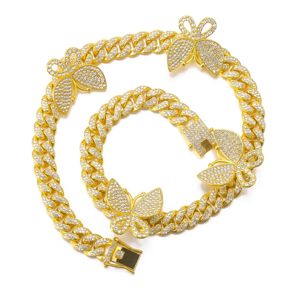 2022 Pink Hip Hop Iced Out Non Tarnish 