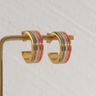 Earrings 2021 Fashion Earrings For Girls Colorful Coils PVD Plating Stainless Steel Rainbow Earrings