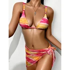 2 Pieces Swimsuit With Gauchief Custom Pattern Floral Bikini Style Swimsuit