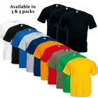 Shirts Black T-shirts 3 5 Pack Mens The Loom 100% Cotton Plain Tee Shirts Plain Black 100% Cotton T-shirts