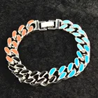 Hiphop European And American Style Classic 7 Colors Chain Necklace Cuban Link 12mm