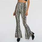 High Waist Print Flare Leggings Fashion Vintage Flare Pants 2021 Women Casual Bell Bottom Trousers