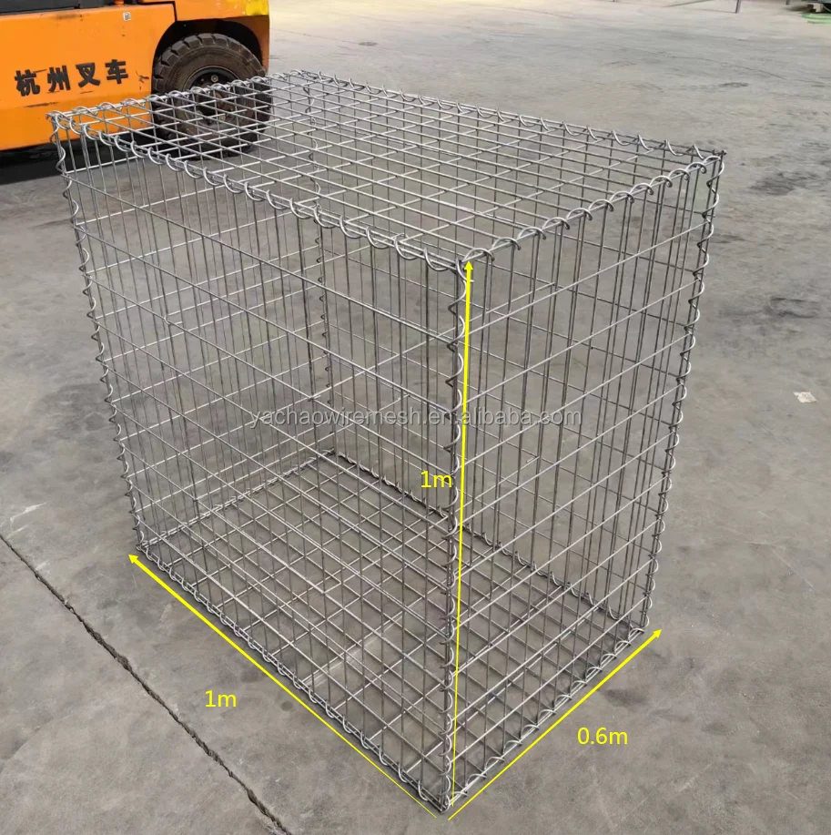 Galfan Welded Gabion Retaining Walls 200x100x50 Welded Gabion Box 2x1x0