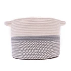 Baby Basket Baby Cotton Basket 100% Natural Cotton Rope Baby Bear Basket For Baby Toys Clothes