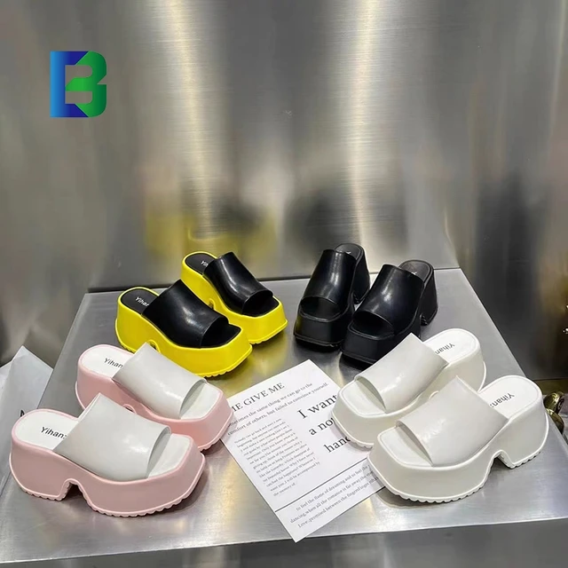 Fashion Girl Platform Sandals For Women Yellow Open Toe Wedges Women Shoes Goth Punk Sandals Shoes Summer Beach Slippers