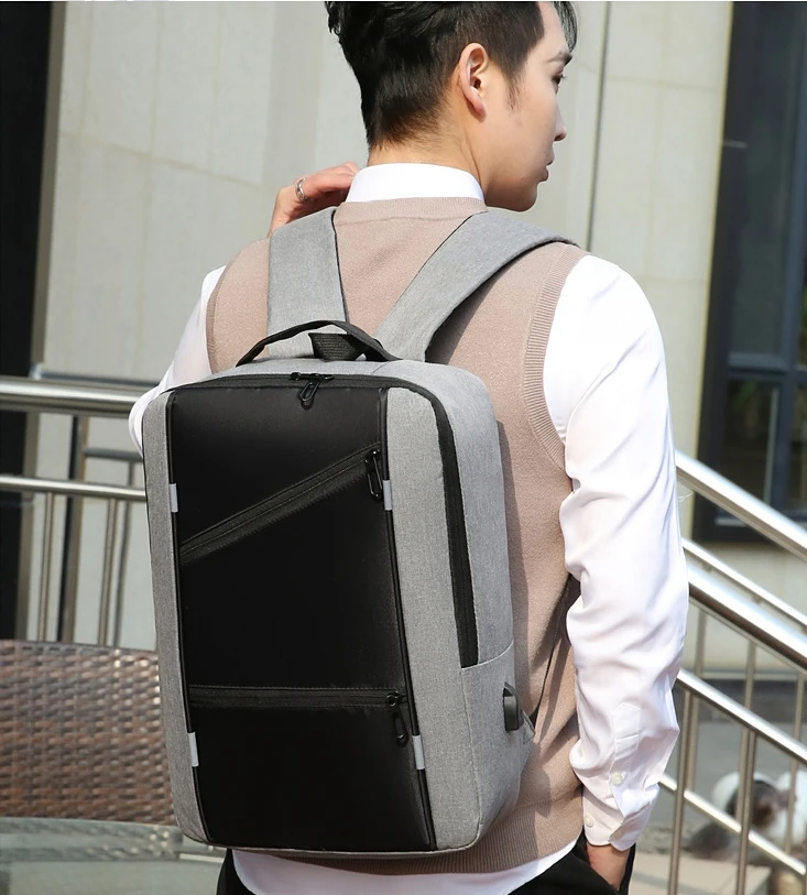 Factory Wholesale Waterproof Large Capacity Custom with USB Laptop Backpack for Business Men and women