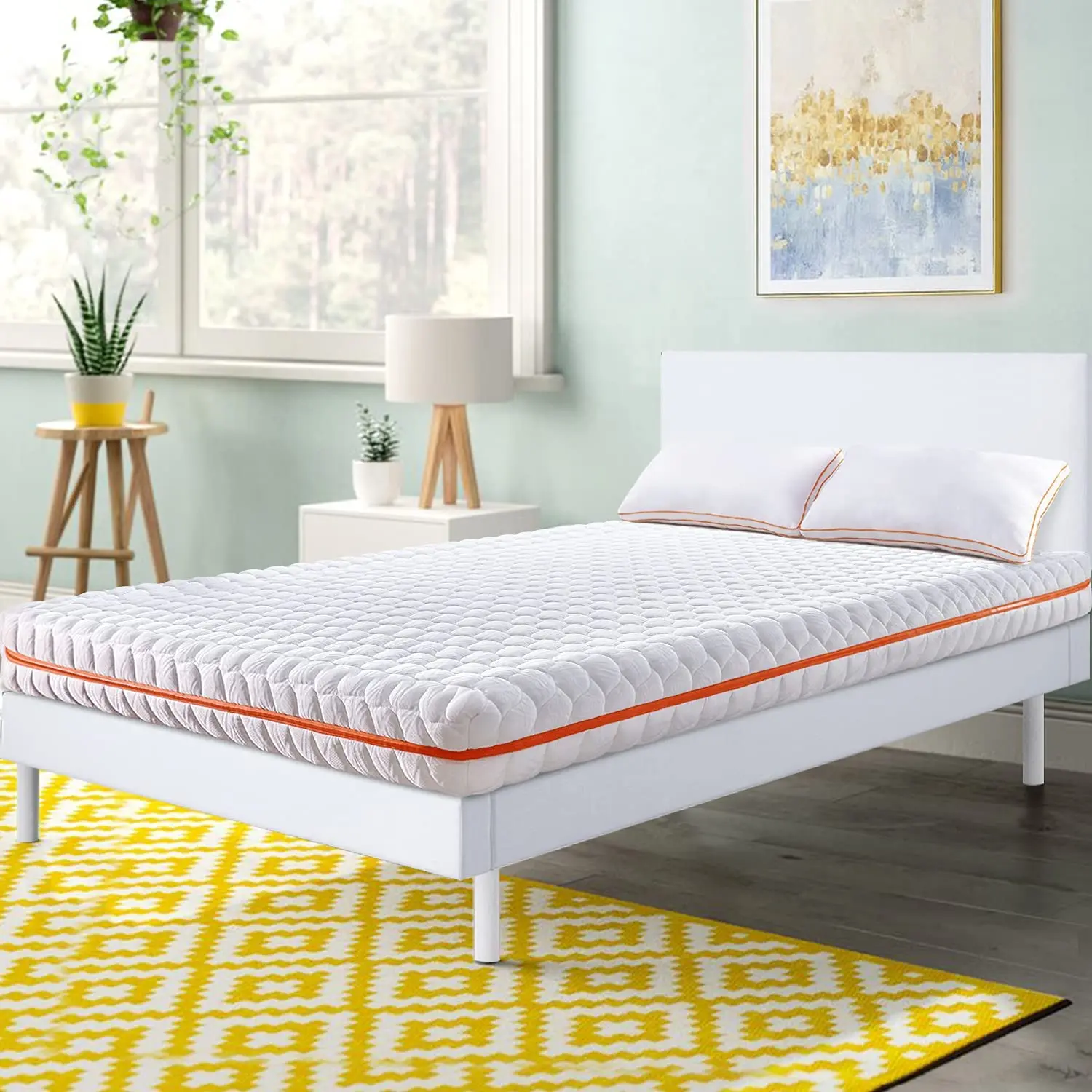 Super comfortable euro top full size pocket spring coils mattress queen king president mattresses