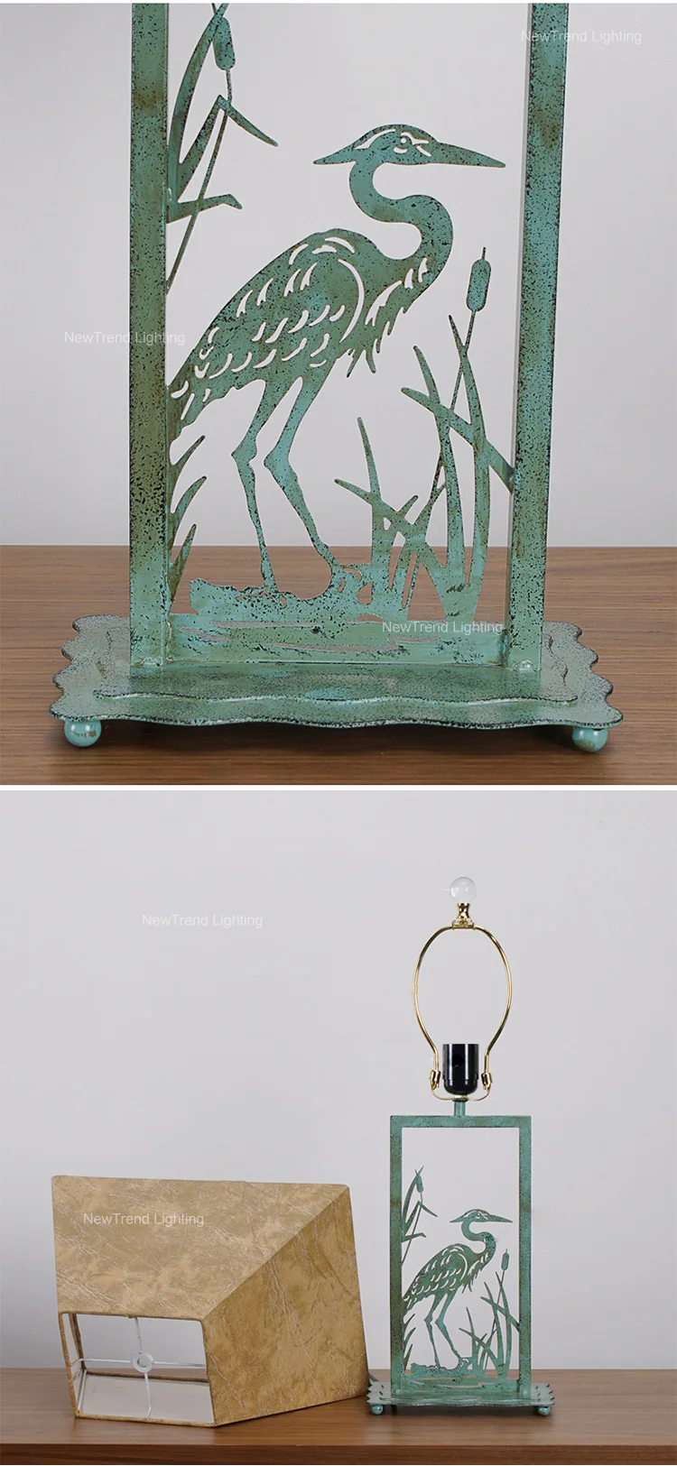 tr0021 classical style indoor decoration restaurant hotel room chinese style crane vintage led table lamp-2