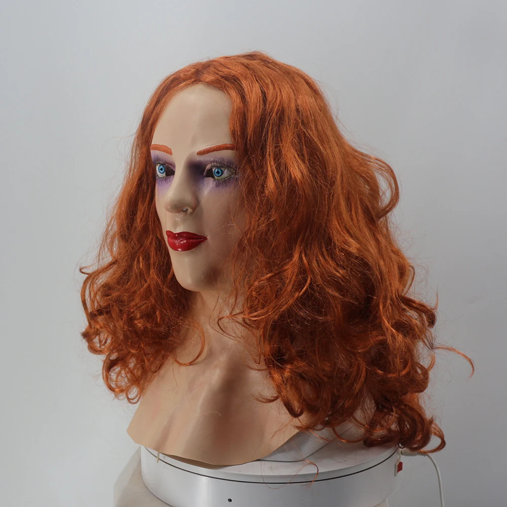Deluxe Quality Latex Rubber Woman Face Mask Realistic Female Mask For Party Cosplay - Buy Human Mask,Real Human Face Mask,Party Cosplay Mask Product on Alibaba.com