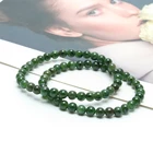 Jade High Quality 6mm/8mm Natural Russian Jade Bracelet Jewelry Making High Quality Healing Bracelet